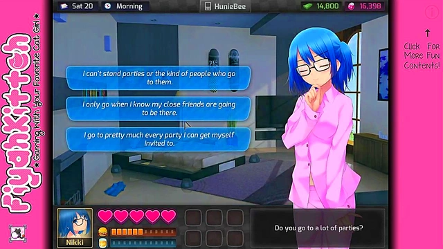Hunny Pop Girl Gets Seduced in Sexy Dating Sim Gameplay