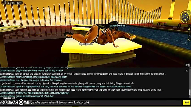 AshantiGreek Room 3D Anime Porn Adventure With IMVU Characters