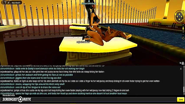 AshantiGreek Room 3D Anime Porn Adventure With IMVU Characters