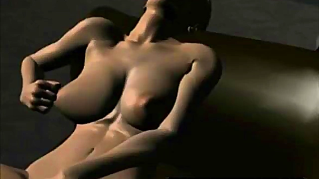 Blonde 3D Cartoon Babe Fingers Her Pussy Solo For Hardcore Orgasm