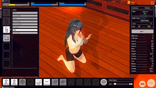 Virgin Anime Maid Seduces With Tits & Pussy On Her First Night Shift