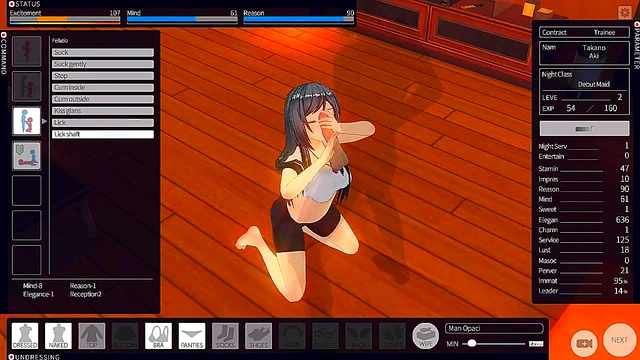 Virgin Anime Maid Seduces With Tits & Pussy On Her First Night Shift