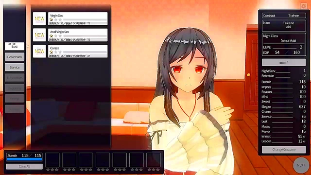 Virgin Anime Maid Seduces With Tits & Pussy On Her First Night Shift