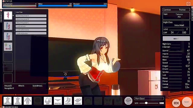 Virgin Anime Maid Seduces With Tits & Pussy On Her First Night Shift