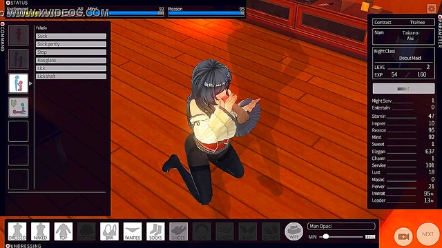 Virgin Anime Maid Seduces With Tits & Pussy On Her First Night Shift