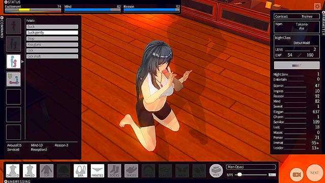 Virgin Anime Maid Seduces With Tits & Pussy On Her First Night Shift