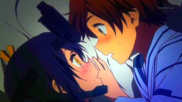 Romantic Chuunibyou Anime Love Scene With Adorable Couple
