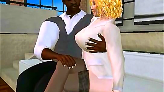 Blonde MILF Mommy Takes BBC in Naughty Anime Story Episode