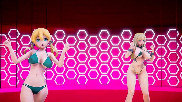 Kancolle Girls Bis & Eugen Anime Adventure With Sexy Hentai Action