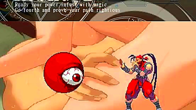 Horny Hentai Fighter Shows Off Her Skills With Intense Blowjob Session