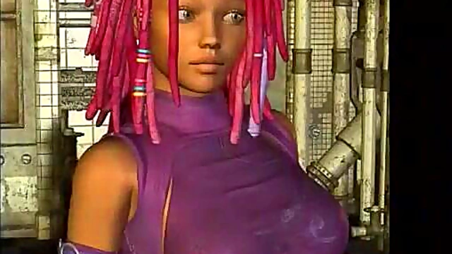 Virtual Big-Titted Anime Babe Rubs Pussy While You Jerk Off Hardcore