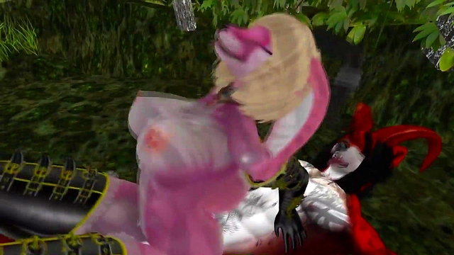 Horny Bunny Fucks Big-Cock Wolf in Doggy & Cowgirl for Halloween Orgy