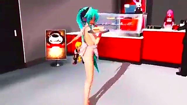 Sexy Apron-Wearing 3D Anime Girl Dances Seductively For Your Pleasure