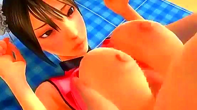 Big-Busted Anime Babe Fucks Hard & Swallows Deep In Blowjob Session