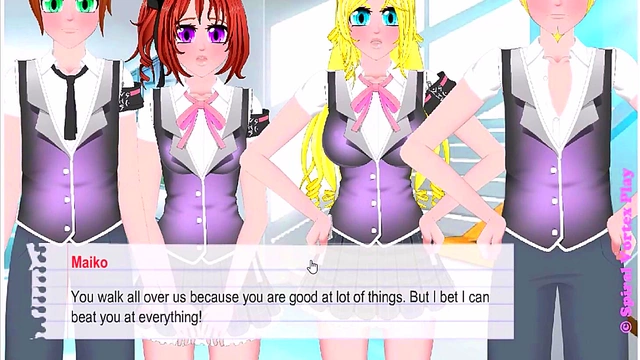 Umichan Maiko Classroom Cheats With Sexy Hentai Game Action