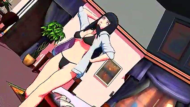 Hinata Dances Seductively in 3D Naruto SFM Animation