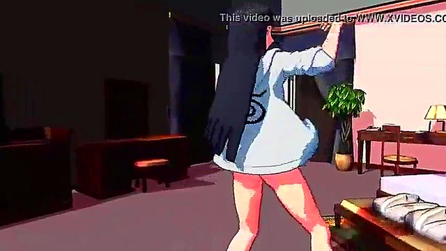 Hinata Dances Seductively in 3D Naruto SFM Animation