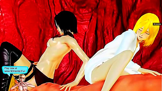 Mikasa from Attack on Titan Rides Ebony Anime Dick for Teen Hentai Fun