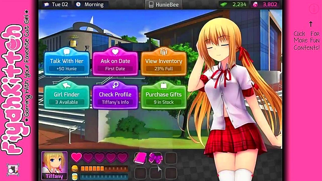 Kawaii Waifu Gives Gamer Girlfriend Action in HuniePop Video Walkthrough