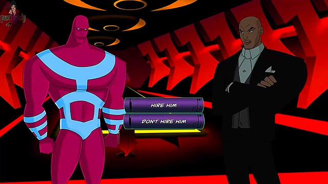 Hot Anime Stripper Teases Superman & Batman Before Wild Group Sex Session