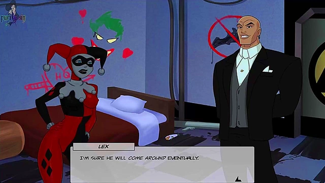 Hot Anime Stripper Teases Superman & Batman Before Wild Group Sex Session