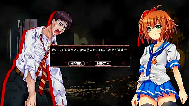 Horny VirginGirl Fights Ghosts & Zombies for Boob Action in Ryona RPG Game Play