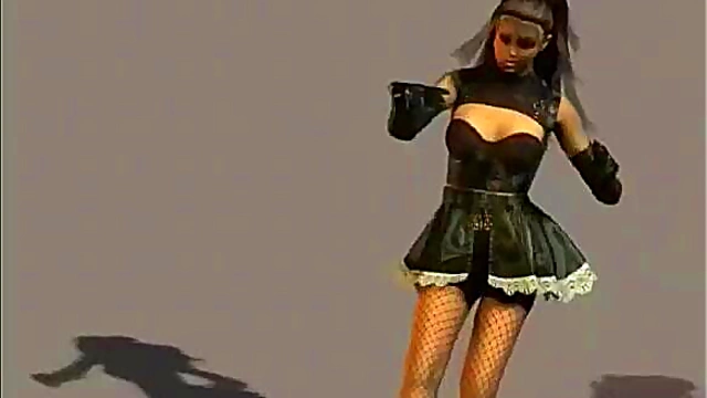 3D Anime Stripper Dances Seductively in White Panties for Hardcore Fun