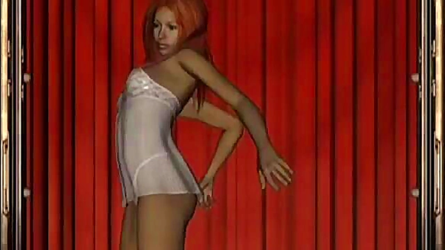 3D Anime Stripper Dances Seductively in White Panties for Hardcore Fun
