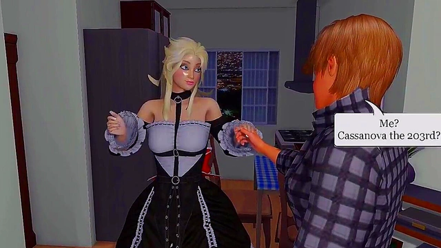 Cute 3D Hentai Specter Rides Dick in Hot POV Cowgirl Action