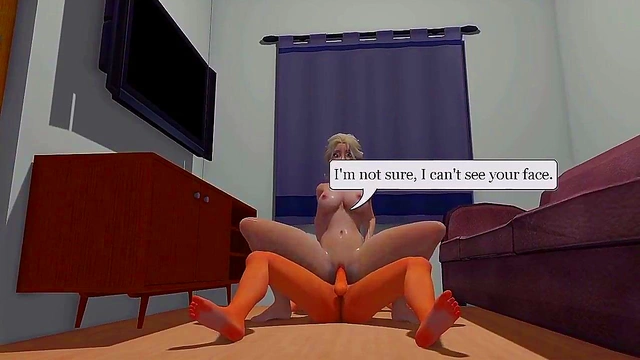 Cute 3D Hentai Specter Rides Dick in Hot POV Cowgirl Action