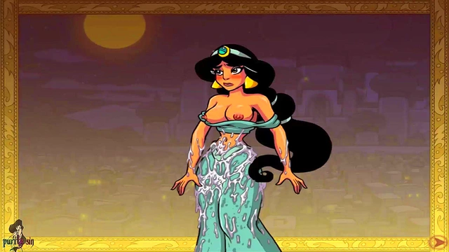 Hentai Princess Jasmine Trains Slaves in Hot Group Sex Genie Action