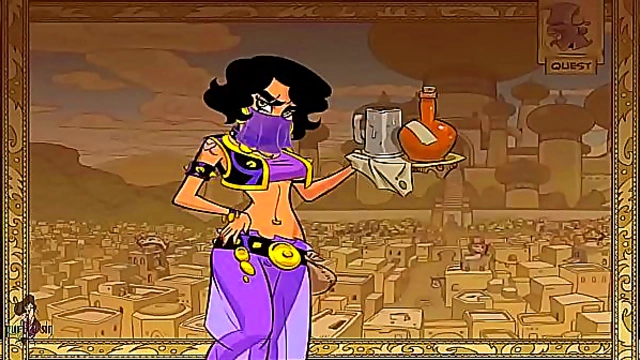 Hot Anime Princess Gets Trained By Genie for Jafar's Pleasure