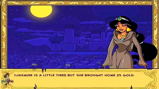 Hot Anime Princess Gets Trained By Genie for Jafar's Pleasure