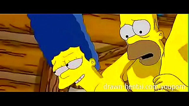 Simpsons MILF With Big Tits Fucks In Cabin Of Love Anime Style