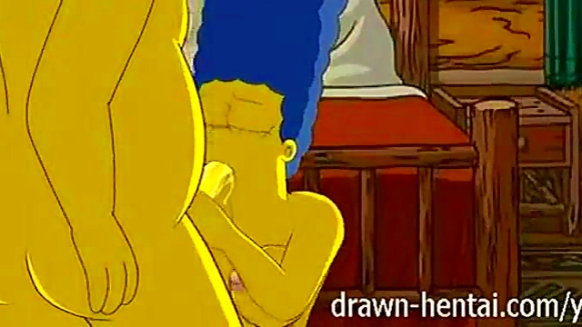 Simpsons MILF With Big Tits Fucks In Cabin Of Love Anime Style