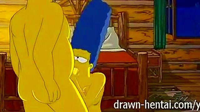 Simpsons MILF With Big Tits Fucks In Cabin Of Love Anime Style