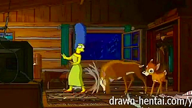 Simpsons MILF With Big Tits Fucks In Cabin Of Love Anime Style