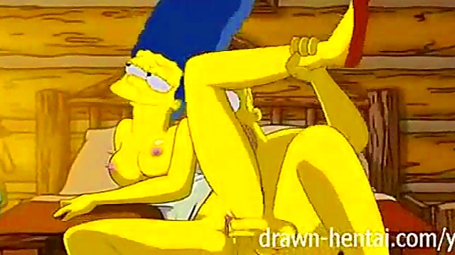 Simpsons MILF With Big Tits Fucks In Cabin Of Love Anime Style