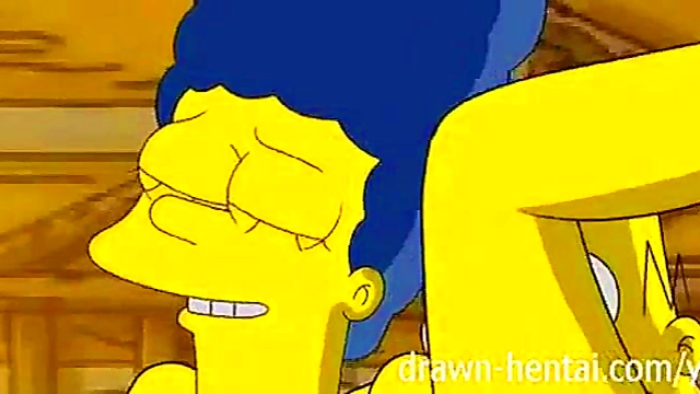 Simpsons MILF With Big Tits Fucks In Cabin Of Love Anime Style