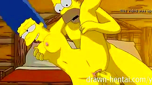 Simpsons MILF With Big Tits Fucks In Cabin Of Love Anime Style