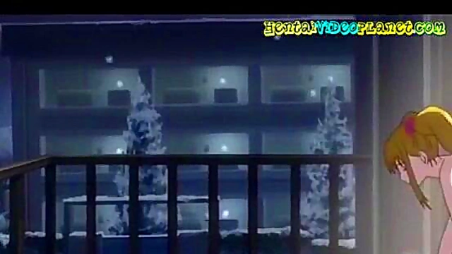 Juicy Hentai Babe Gets Fucked On Balcony For Cream Pie Orgasm