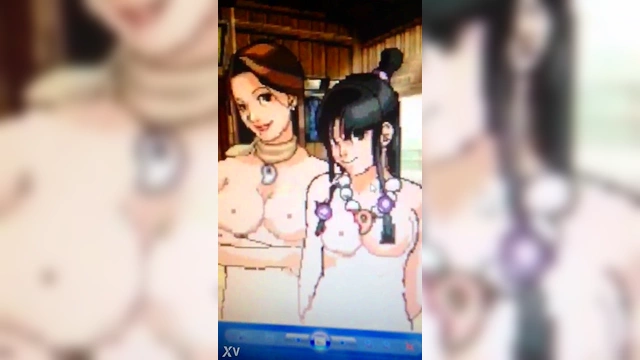 Naked Fey Sisters Phoenix Maya & Wright Mia Enjoy Pixel Art Anime Action