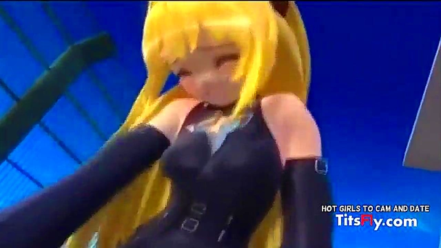 Blonde Hentai Babe Fucks Hard In Hot 3D Anime Porn Session