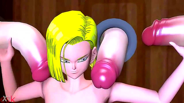 Dragon Ball Futanari Fun – Android 18 & Bulma Share Pleasure Together