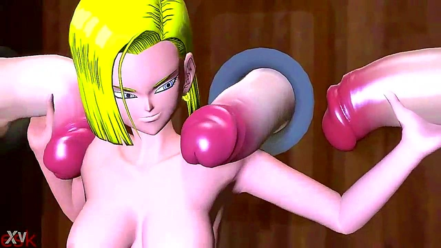 Dragon Ball Futanari Fun – Android 18 & Bulma Share Pleasure Together