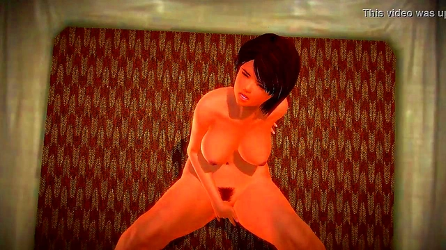 Beautiful Anime Teen With Big Tits Masturbates Seductively