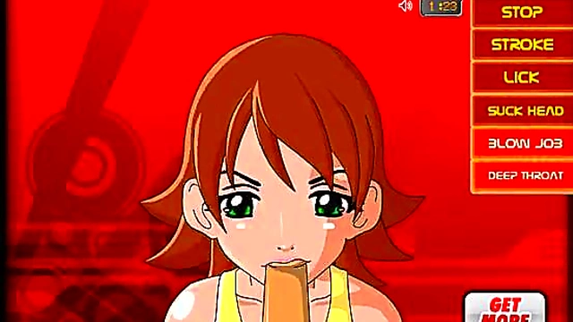 Young Hentai Girl Sucks Dick With Skillful Mouth Action