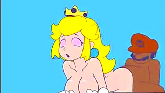 Peach Rides Mario’s Big Dick In Sexy Hentai Action