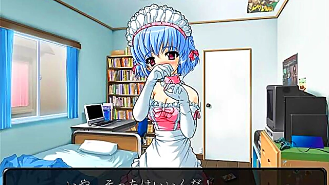Teen Ayakashi Maid Seduces With Anime Eroge Action In Hot Scene