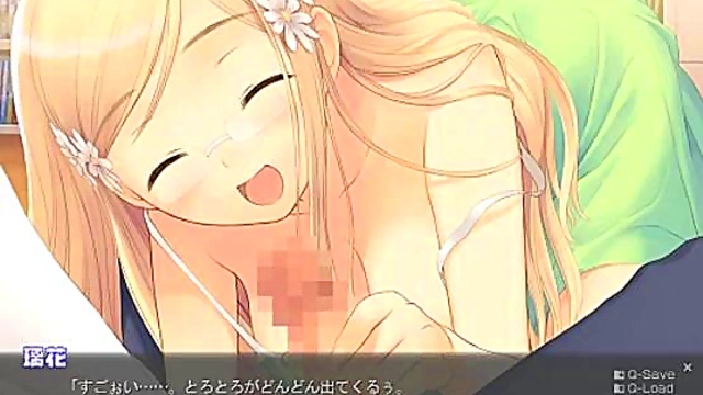 Blonde Teacher Rika Gives Mind-Blowing Blowjob In Anime EroGame Scene